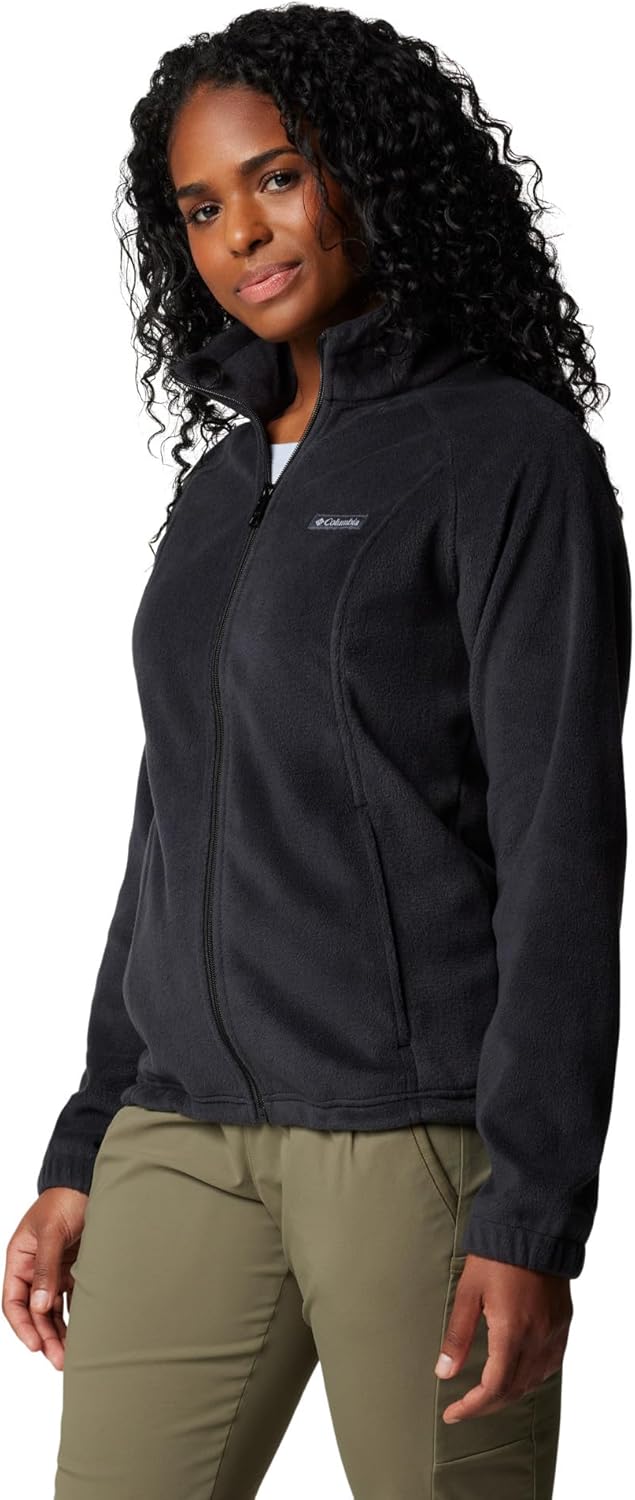 Columbia Benton Springs Damen-Fleecejacke mit durchgehendem Reissverschluss XS Petite Schwarz, XS Pe