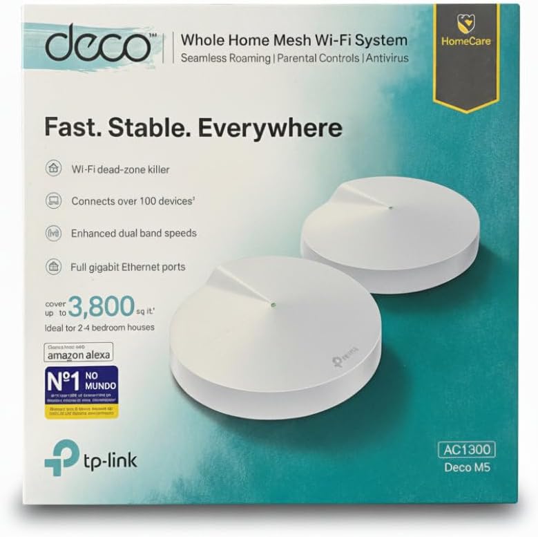TP-Link AC1300 Whole-Home Mesh WLAN System, Deco M5(2-Pack)