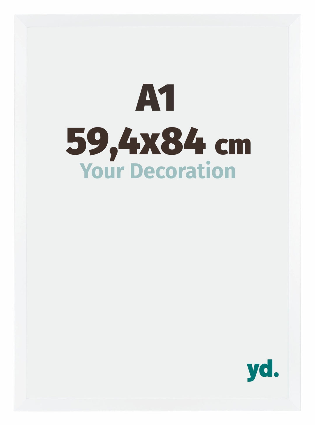 yd. Your Decoration - Bilderrahmen 59,40x84,00 cm - Bilderrahmen aus MDF mit Acrylglas - Antireflex