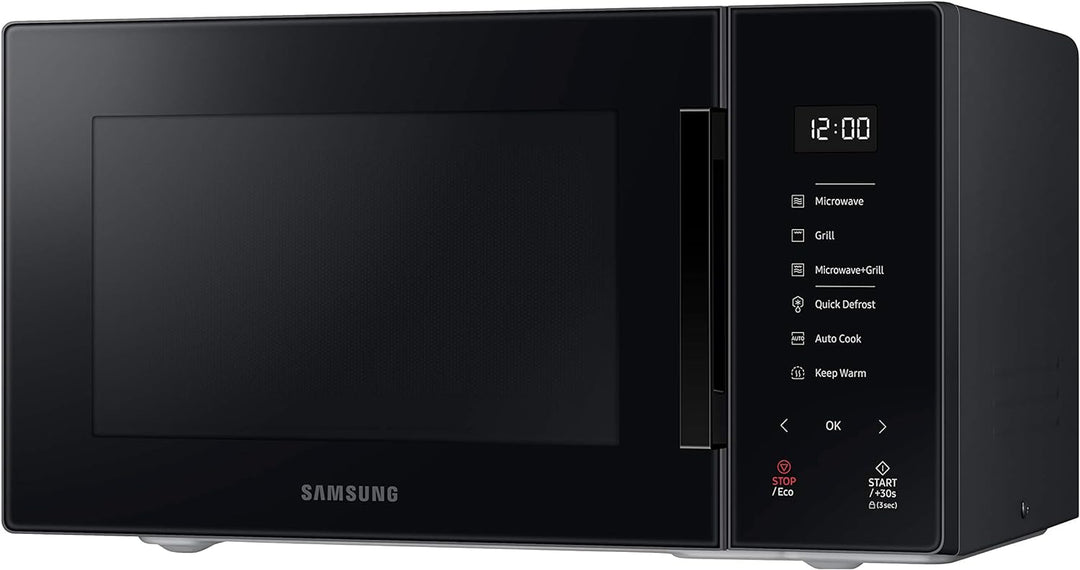 Samsung MG23T5018AK Mikrowelle, 23 Liter, 1100 W, Automatisches Kochen und Home Dessert, Glass Desig