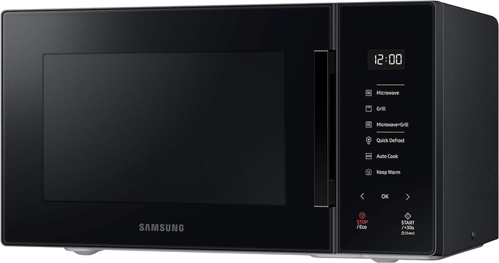 Samsung MG23T5018AK Mikrowelle, 23 Liter, 1100 W, Automatisches Kochen und Home Dessert, Glass Desig