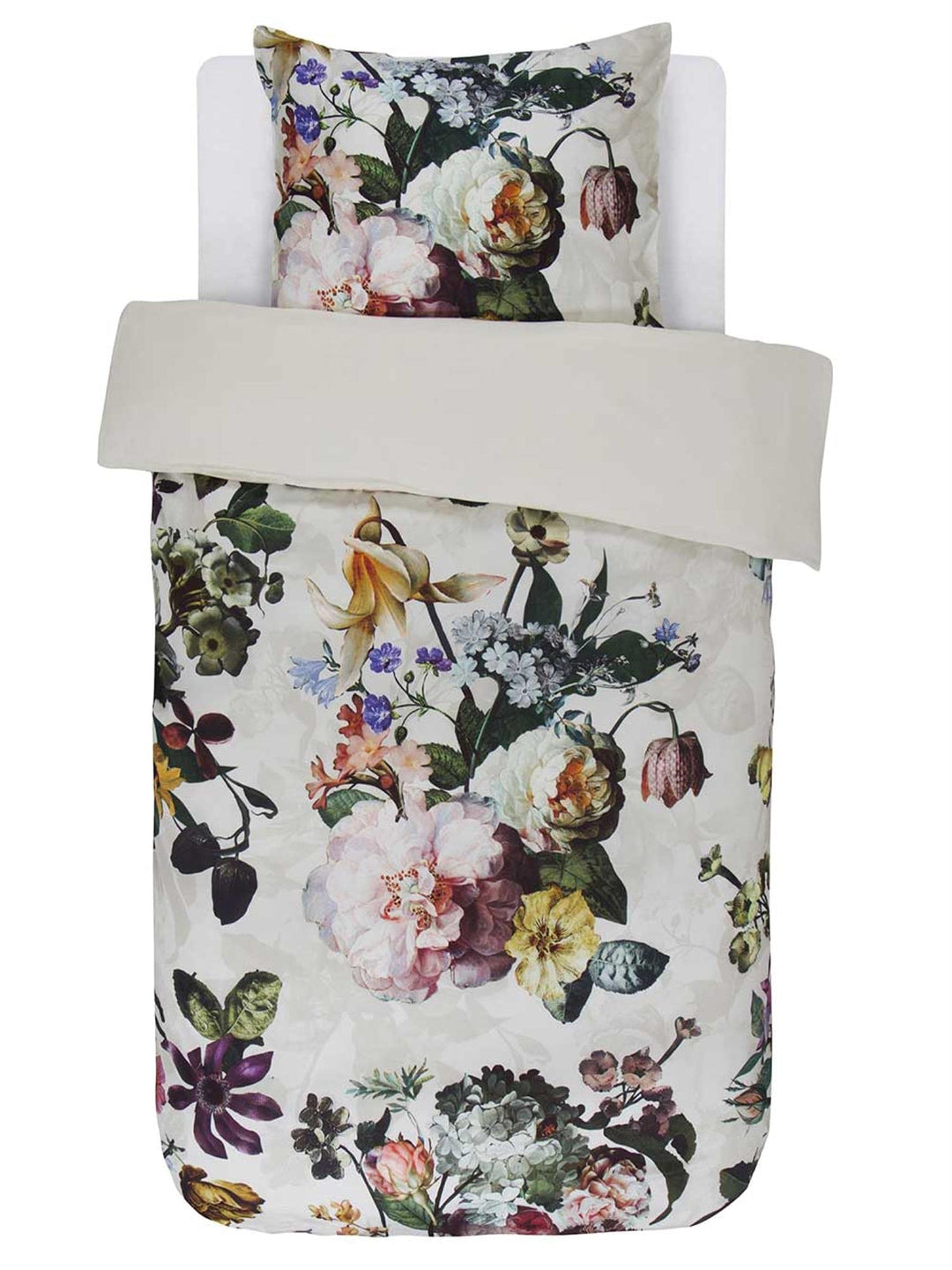 ESSENZA Bettwäsche Fleur Ecru 155x220 + 1x 80x80 cm, Ecru 155x220 + 1x 80x80 cm