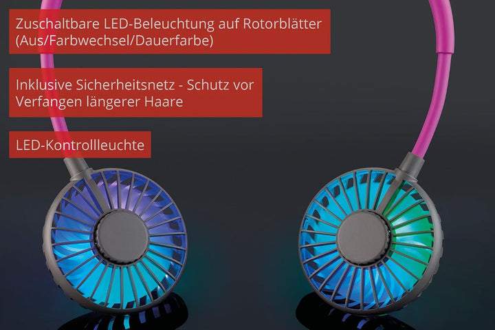 UNOLD 86699 Nackenventilator Breezy Anthrazit - Anthracite, Nackenbügel, 3-stufige Geschwindigkeitsr