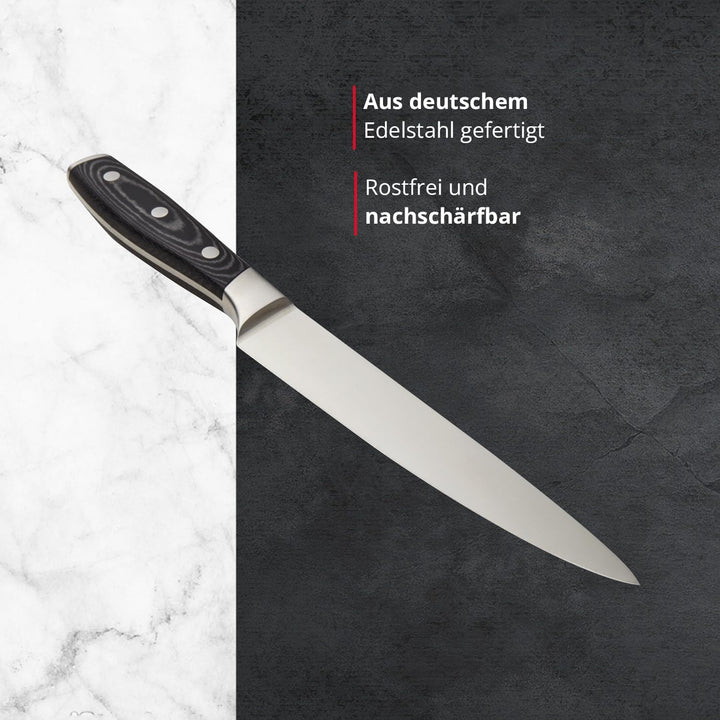 MEISTERKOCH Fleischmesser Messer Küchenmesser | 20 cm Klinge aus rostfreiem deutschen Edelstahl | er