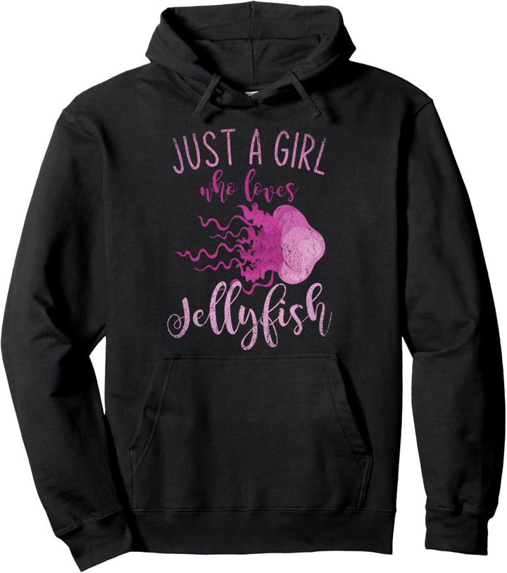 Nur ein Mädchen das Quallen liebt Ozean Tier Geschenk Qualle Pullover Hoodie