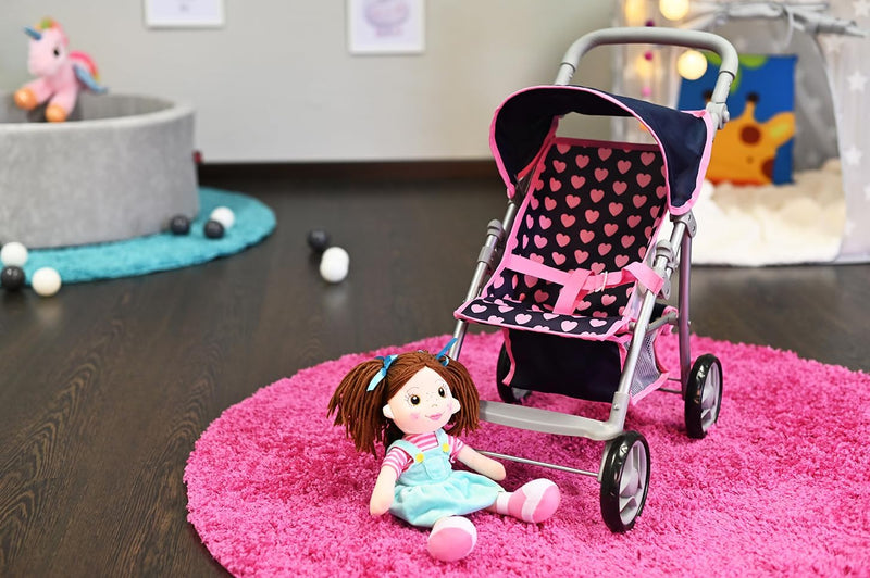 KNORRTOYS.COM 16841 Puppenbuggy Liba-Pink Hearts