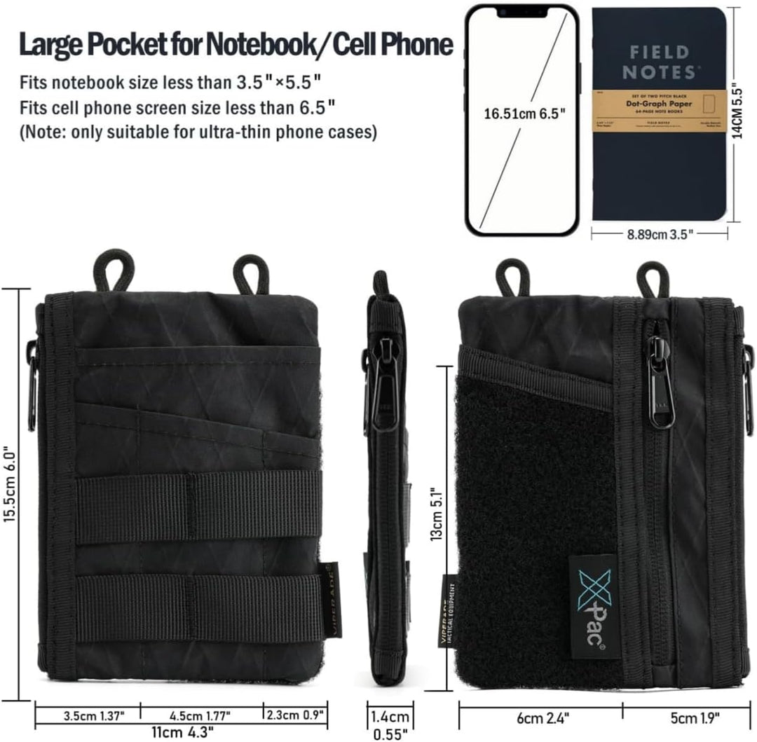 VIPERADE VE16 EDC Pouch Klein EDC Organizer Werkzeugtasche mit 7 Taschen,EDC Organizer Tasche für He