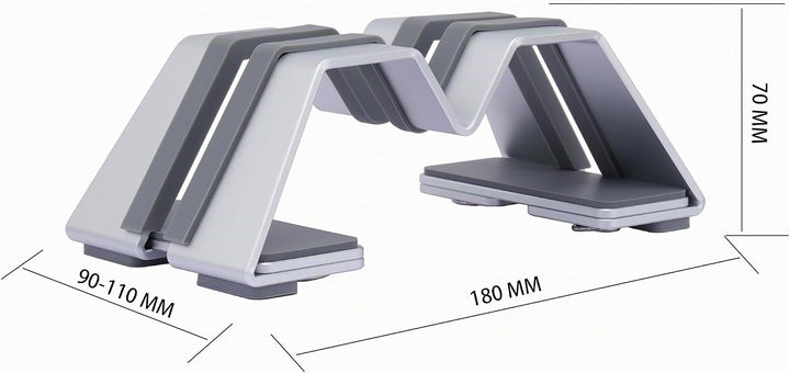 M-Form Einstellbar Vertikal Laptop Ständer - Aluminium, Universelle Passform für MacBook &amp; Alle Lapt