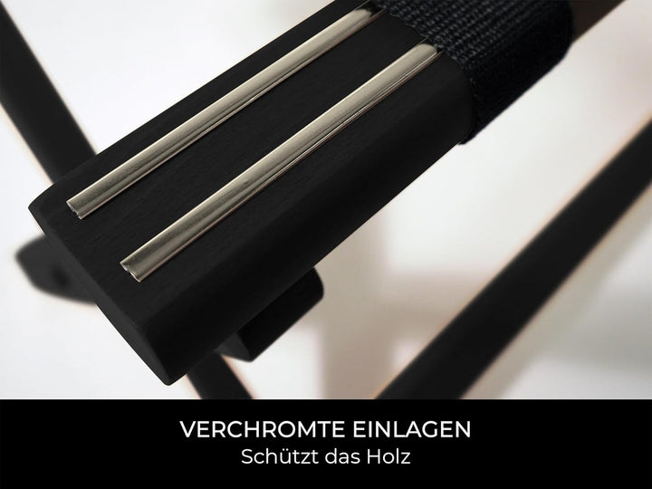 Corby York Gepäckträger aus Holz, Schwarz, Schwarz
