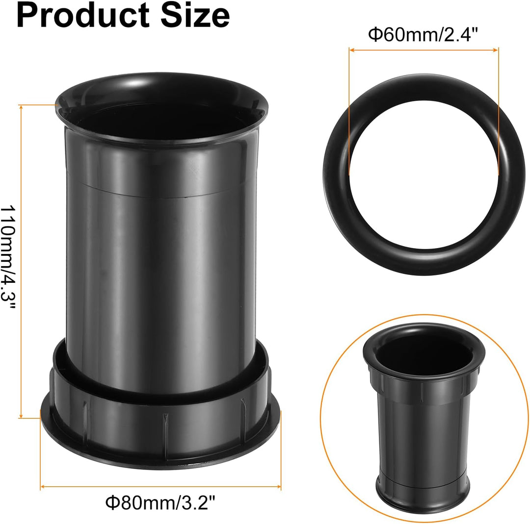 QUARKZMAN 8 Stück Lautsprechergehäuse Bassreflexrohr 60 x 80 mm Lautsprecher Portrohr für Bassreflex