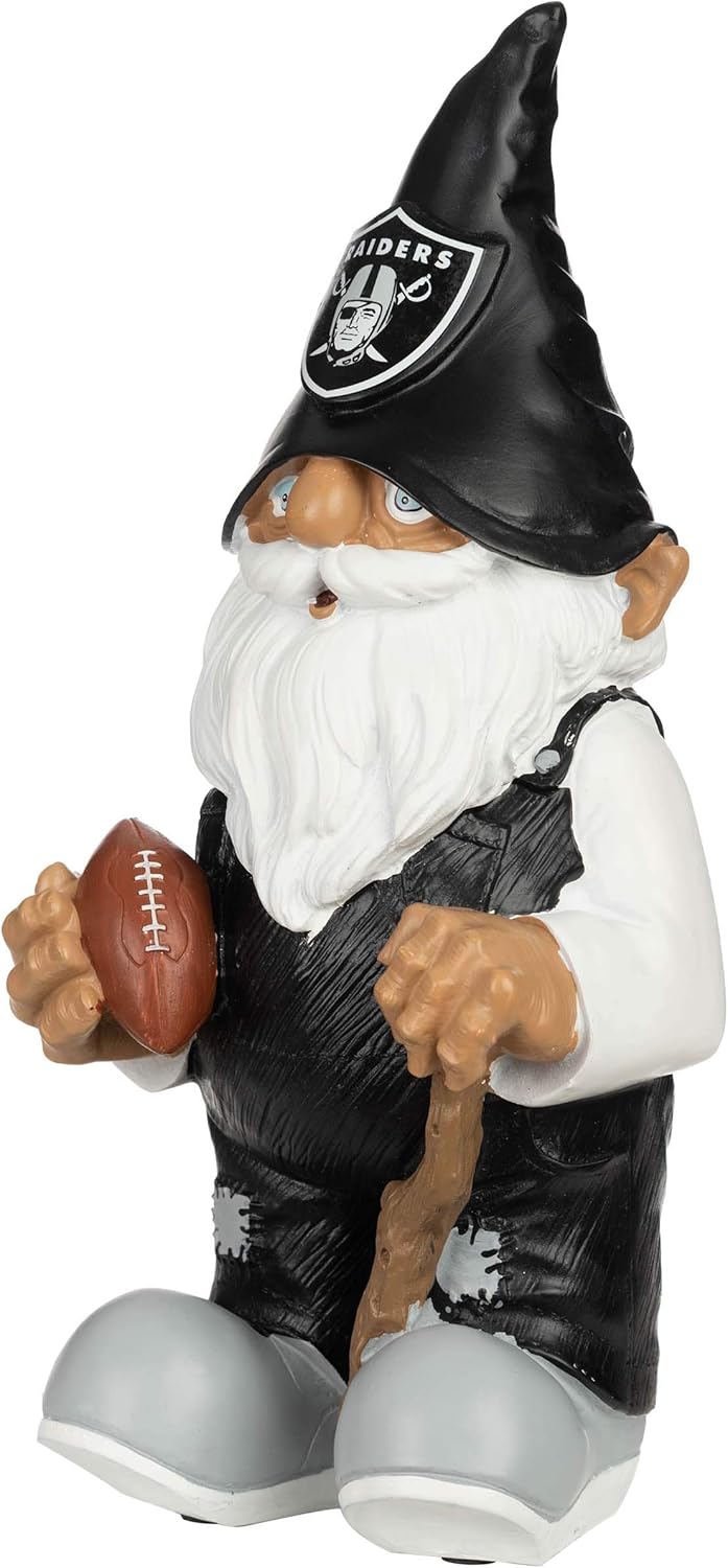 FOCO Las Vegas Raiders NFL Team Gnom Gartenzwerg 28cm, Las Vegas Raiders