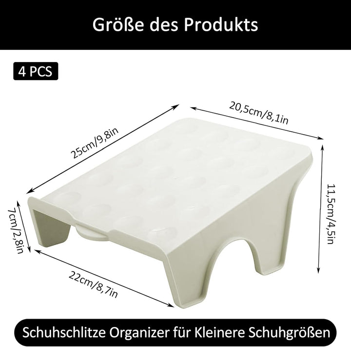 Schuhstapler, 4 Stück Schuhschlitzversteller, Schuhschlitze Organizer Platzsparend Schuhorganizer Sc