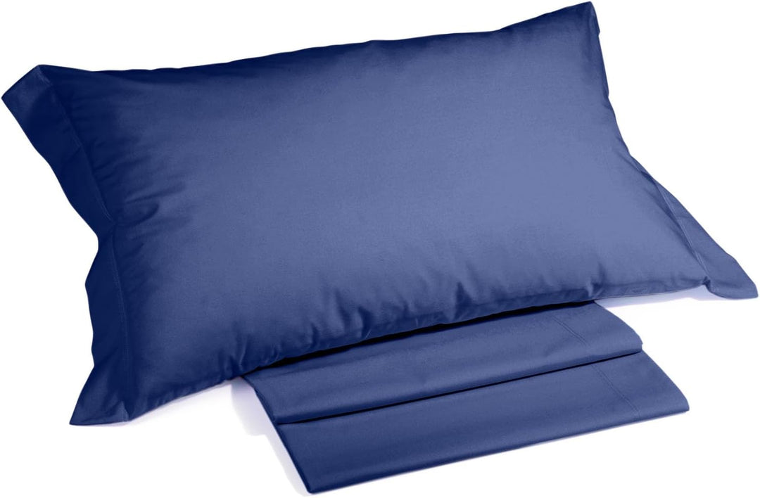 Caleffi - Bettwäsche-Set aus Baumwolle, einfarbig, Einzelbett, Blau