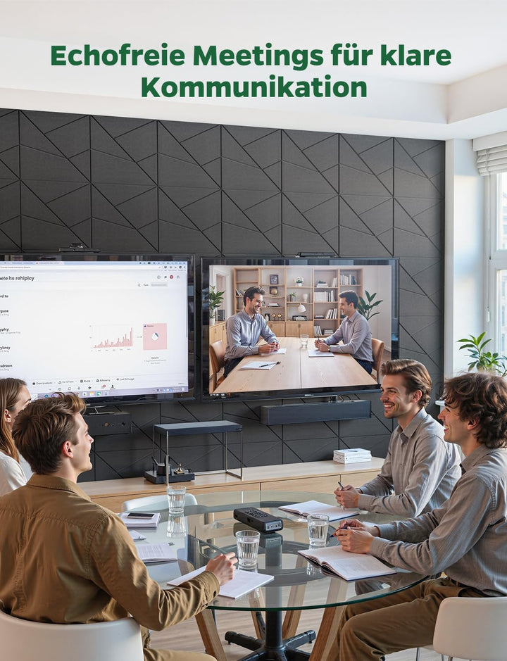 18 Stück Akustikplatten Selbstklebend, Akustik Schallabsorber Panels für Wand & Gaming Zimmer mit Li