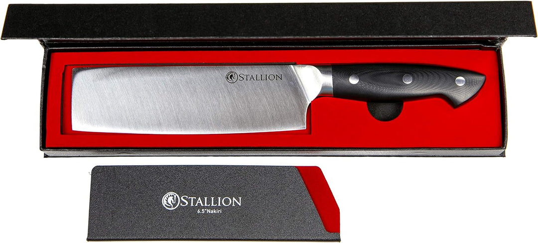 STALLION Professional Messer Nakirimesser 16,5 cm - Klinge aus deutschem 1.4116 Messerstahl und Grif