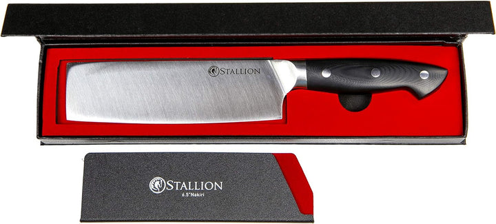 STALLION Professional Messer Nakirimesser 16,5 cm - Klinge aus deutschem 1.4116 Messerstahl und Grif