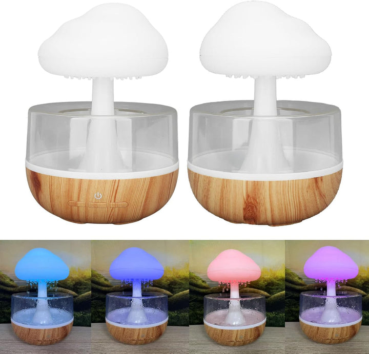 Regenwolken Luftbefeuchter, Rain Cloud Humidifier Diffuser Luftbefeuchter Pilz Wasser Lampe Raumbefe
