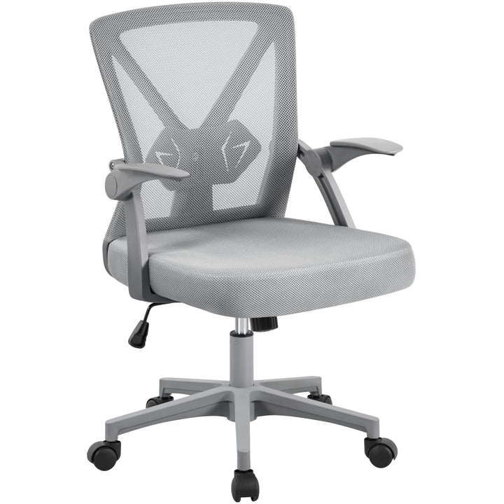 Yaheetech Bürostuhl ergonomisch, Schreibtischstuhl aus Mesh mit Hochklappbaren Armlehnen, Drehstuhl