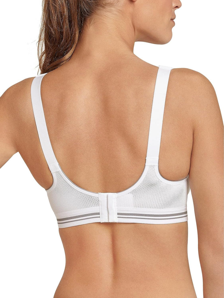 Schiesser Damen Sport-BH mit Cup und Stützfunktion -BH Active 75C Weiss, 75C Weiss