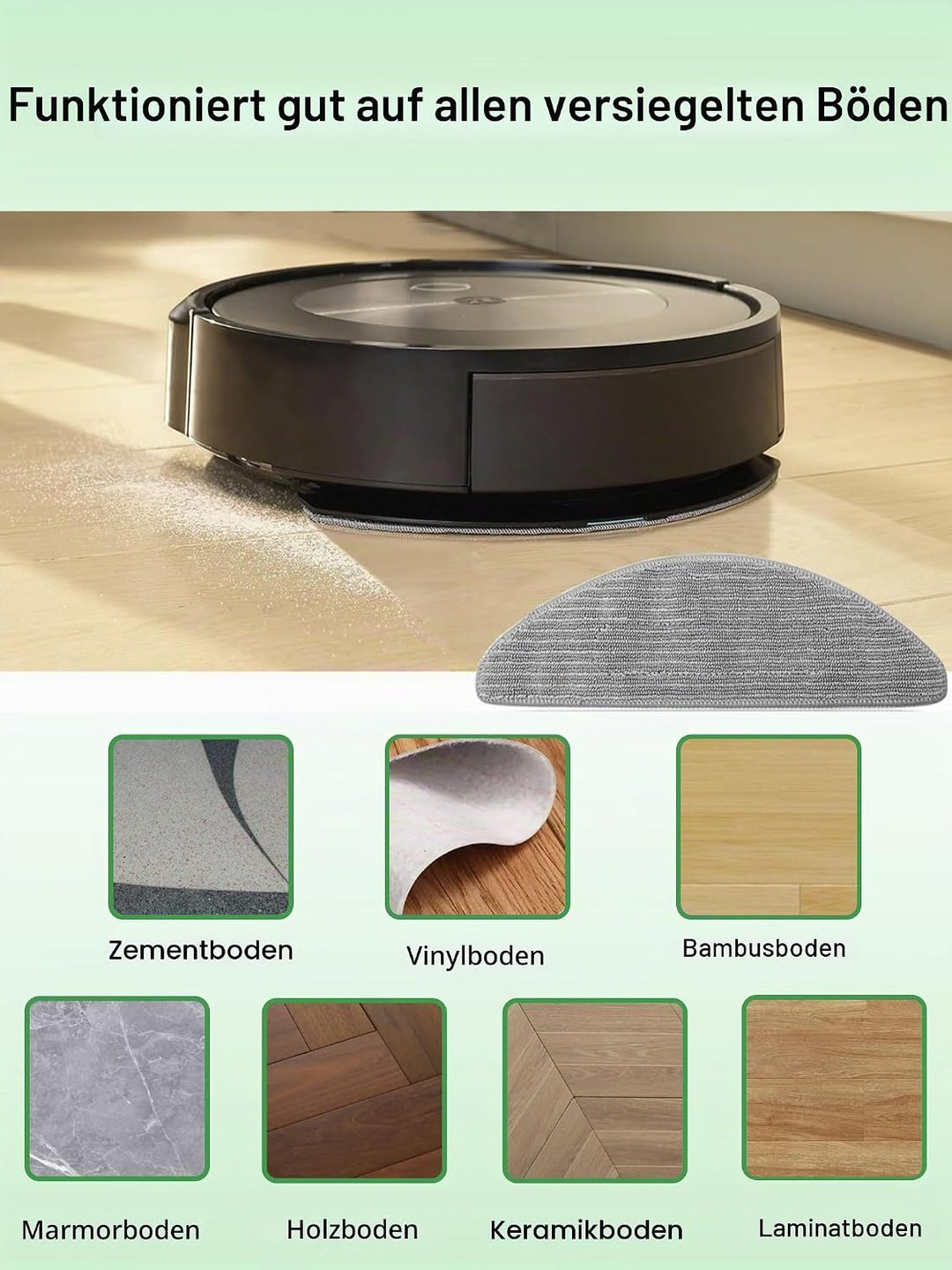Ersatzteile für iRobot Roomba Combo j5+/j8+, Combo i3+/i5+/i8+ | Staubsauger ersatzteilset: 1 Gummiw