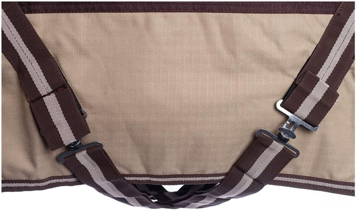 RL24 - Winterdecke High Neck 300g Füllung 600D BASICLINE braun/beige 125cm Braun/Beige (Altes Modell