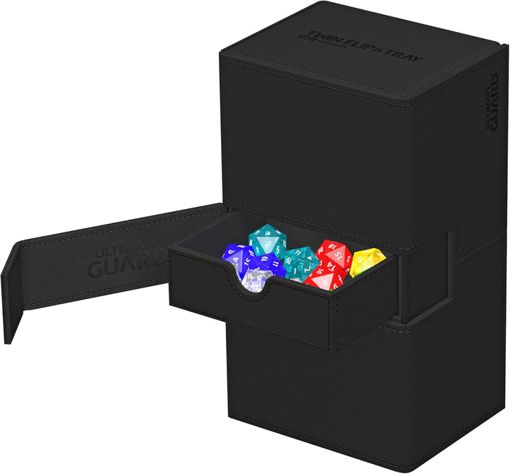 Ultimate Guard Twin Flip`n`Tray 200+ XenoSkin Monocolor Schwarz, Schwarz
