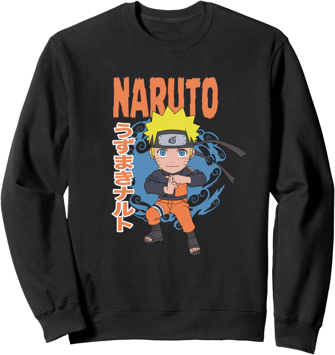 Naruto Shippuden Chibi Naruto die Pose Sweatshirt