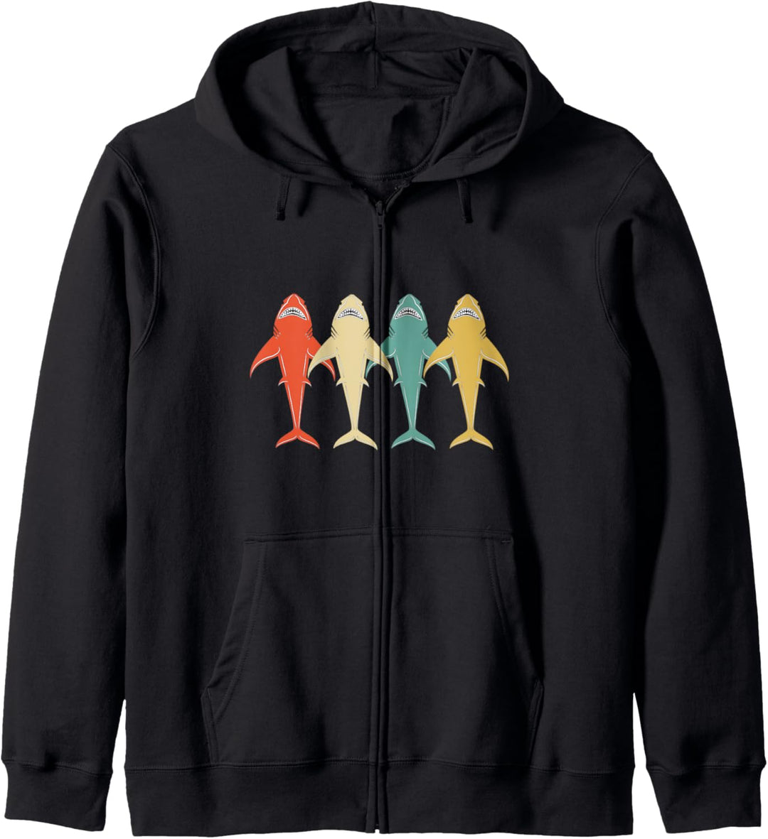 Vintage Retro Shark Geschenk Kapuzenjacke