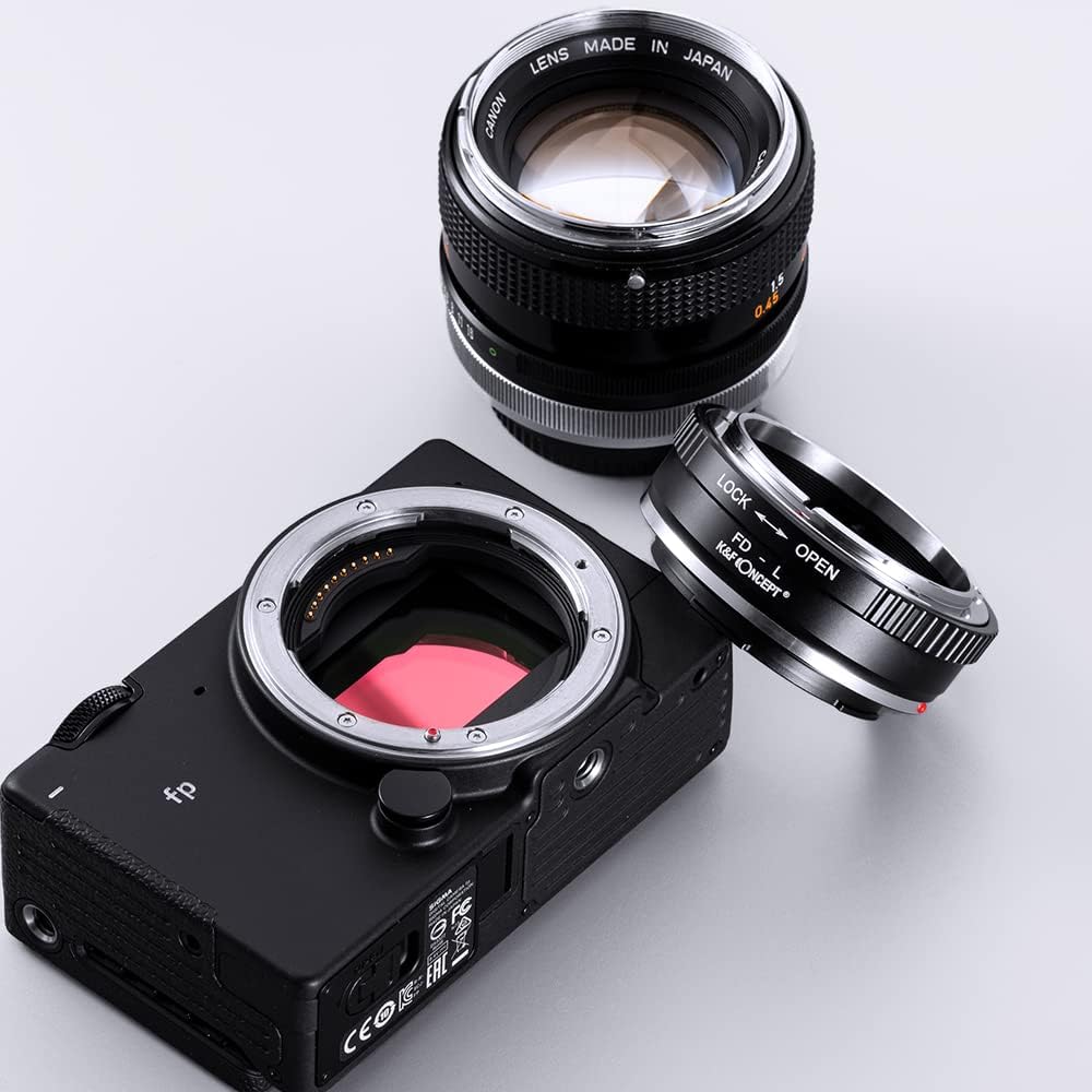 K&F Concept Objektivadapter FD-L Manueller Fokus Kompatibel mit Canon FD & FL 35mm Objektiv auf L Mo