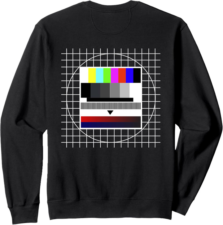 Backprint Testbild und Standbild Retro Sweatshirt