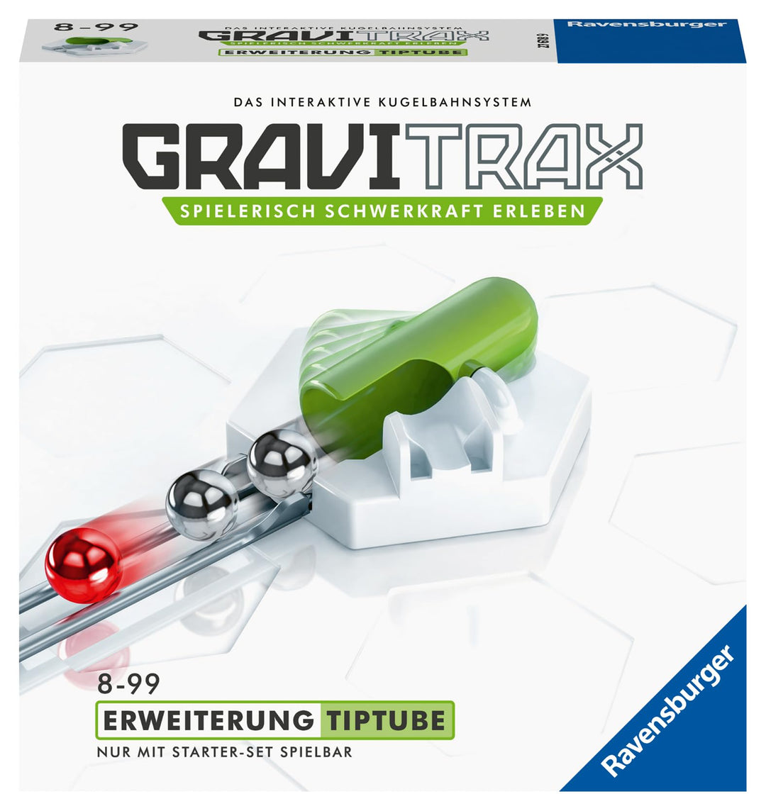 Ravensburger GraviTrax Erweiterung TipTube - Ideales Zubehör für spektakuläre Kugelbahnen, Konstrukt