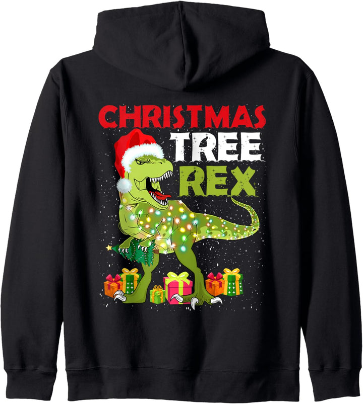 Tyrannosaurus Rex Weihnachtspullover T-Rex, Tree Rex Dino Kapuzenjacke