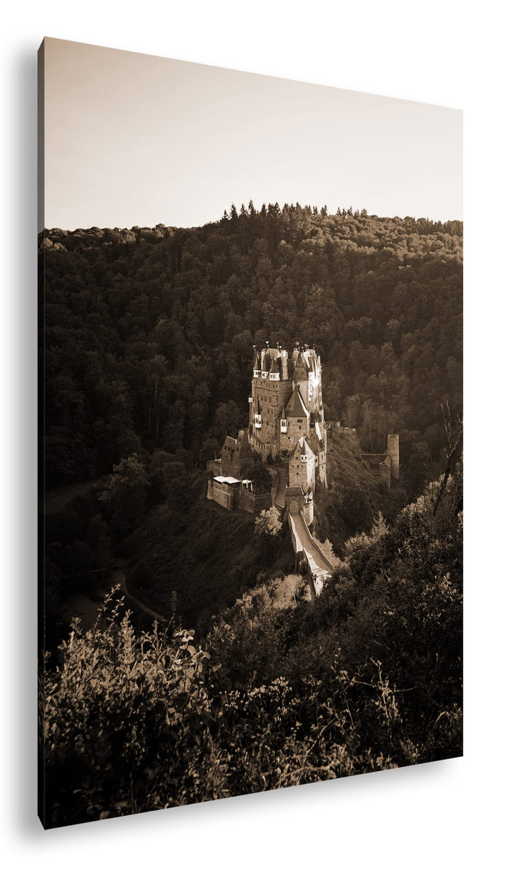 deyoli Märchenschloss Format: 80x60 Effekt: Sepia als Leinwandbild, Motiv fertig gerahmt auf Echthol