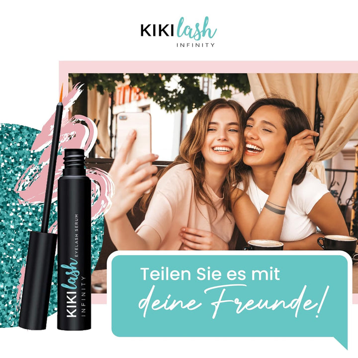 KIKILASH Wimpernserum Wachstum 3ml - Natürliche Wimpernserum Hormonfrei für Lange & Dichte Wimpern -