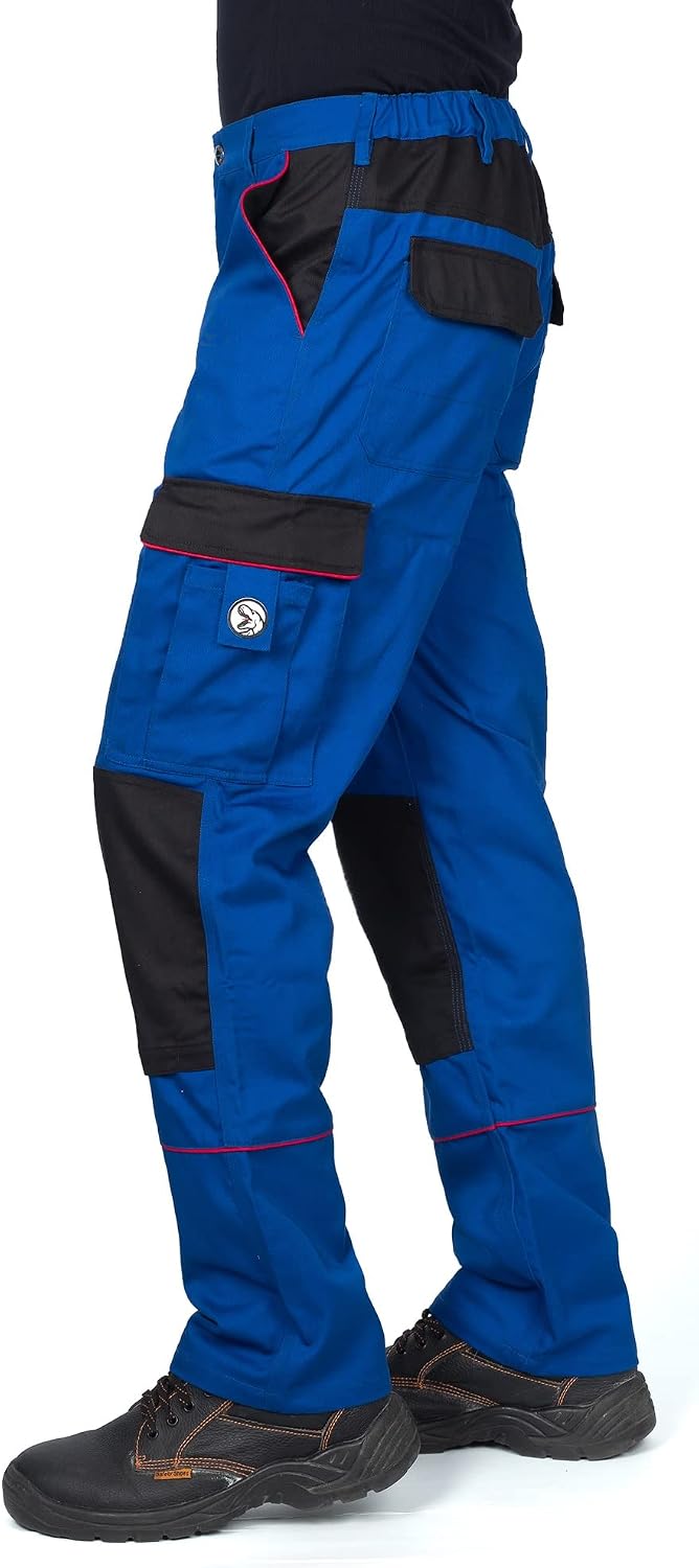 DINOZAVR Fortum Lange Herren-Arbeitshose - Männer Cargo-Bundhose mit Knietaschen - Königsblau EU62 6