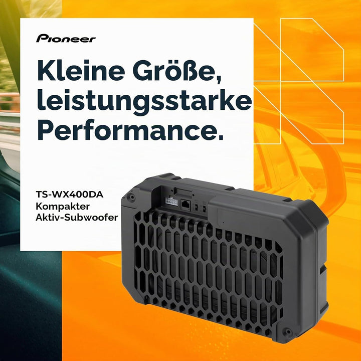 PIONEER TS-WX400DA Class-D Aktivsubwoofer mit digitaler Bassregelung für tiefedynamische Bässe (250