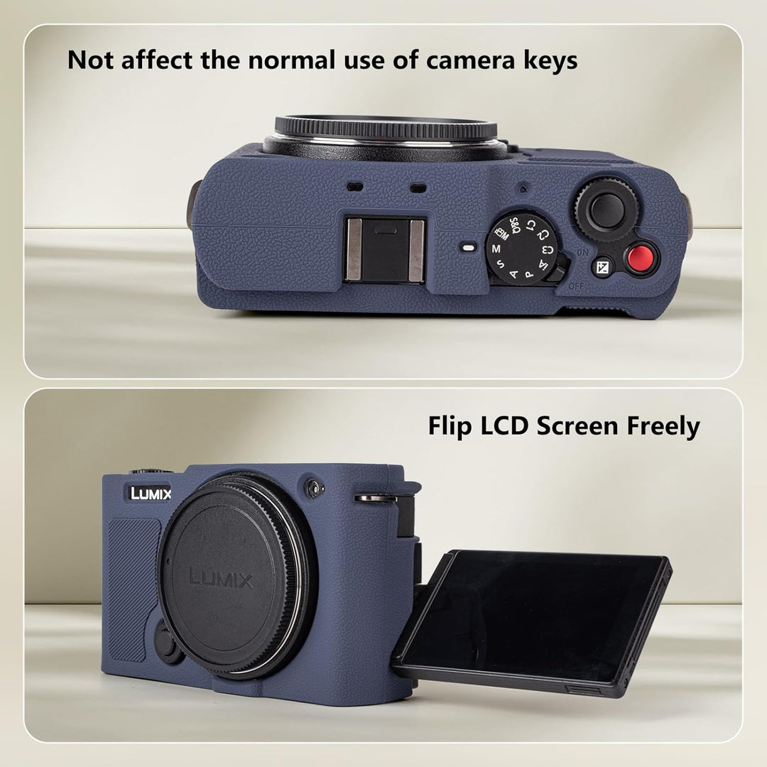 MUZIRI KINOKOO Weiche Silikon Tasche Kompatibel für Panasonic Lumix S9 Mirrorless Kamera, Schutzhüll