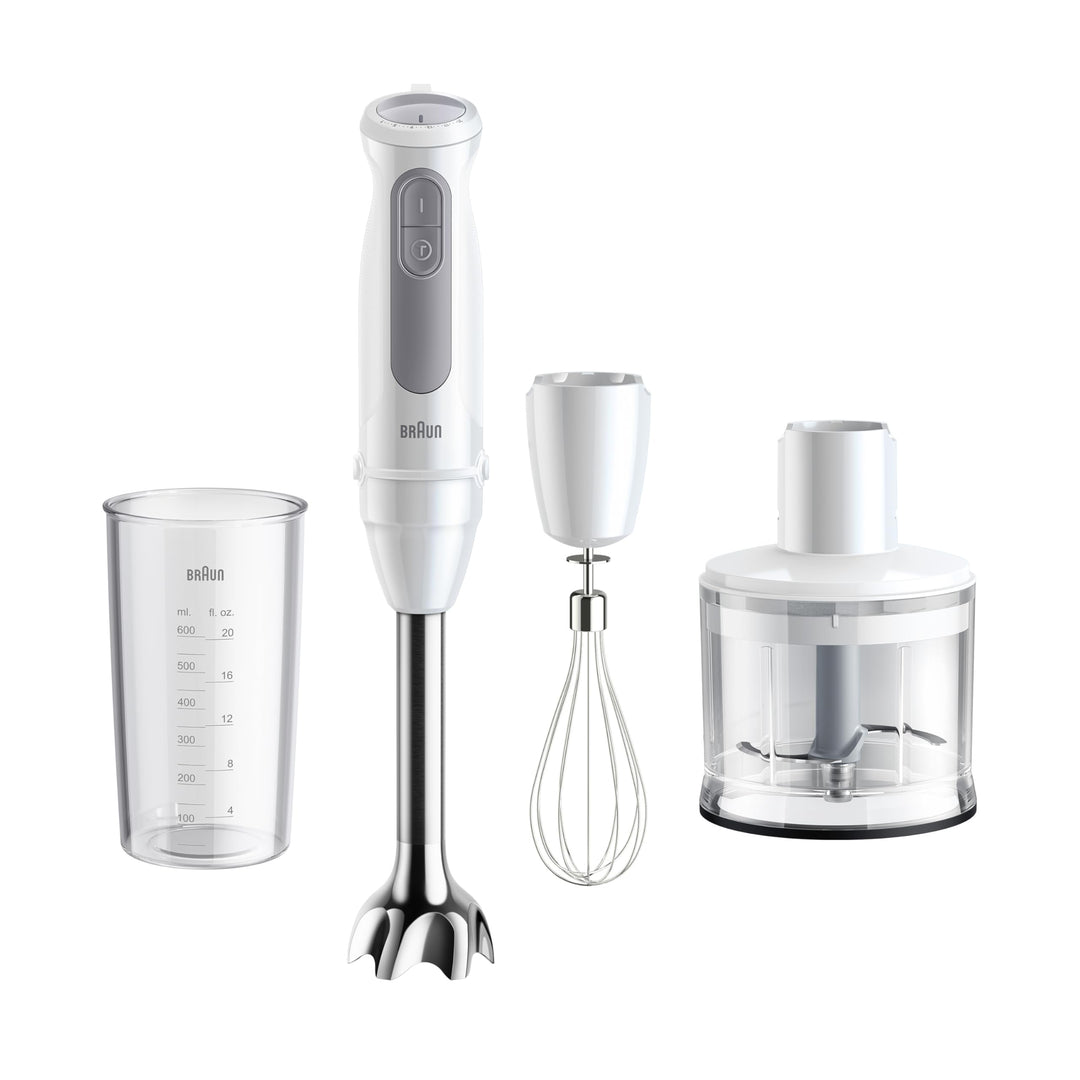 Braun Stabmixer MultiQuick 5 MQ 50236 M, 1000W, 21 Geschwindigkeitsstufen+Turbo, Edelstahl Pürierfus
