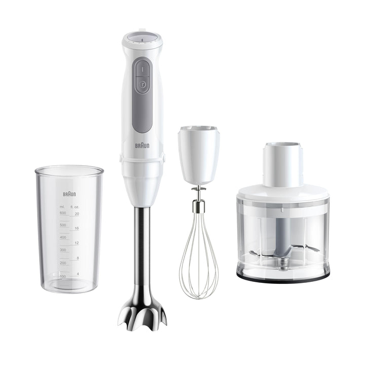 Braun Stabmixer MultiQuick 5 MQ 50236 M, 1000W, 21 Geschwindigkeitsstufen+Turbo, Edelstahl Pürierfus