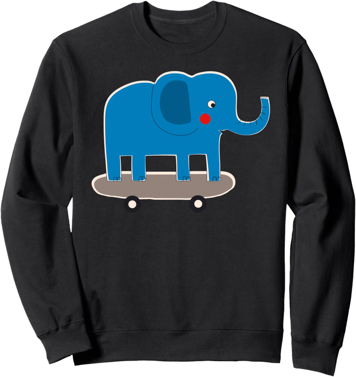 Zoo Skating Elefant Skate-Board Boy Lustiges Mädchen Schönes Sweatshirt