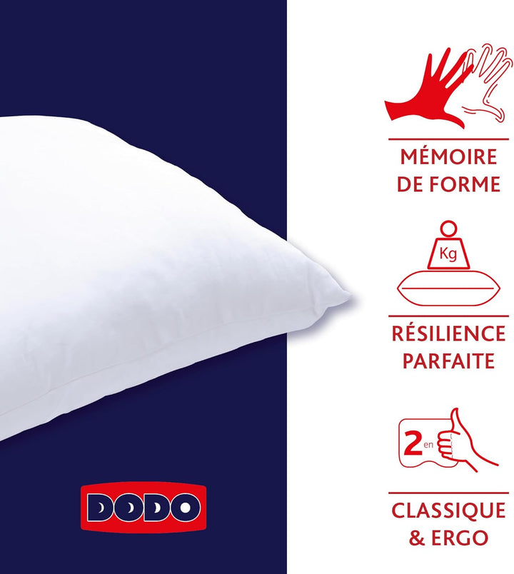 Dodo Suprelle Kissen aus Memory-Foam, 65 x 65 cm, Weiss