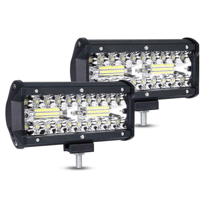 URAQT LED Arbeitsscheinwerfer, Scheinwerfer LED Auto, 2x120W Zusatzscheinwerfer, Flutlicht Wasserdic
