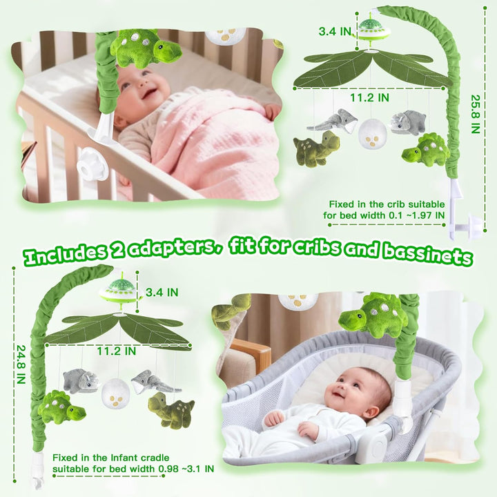 VZO Baby Mobile Babybett, Mobile Baby mit Musik und Projektion, Mobile Wickeltisch Baby Mobiles für