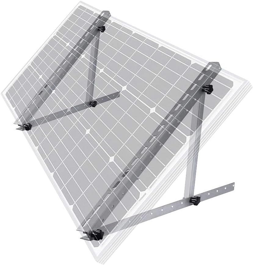 revolt Modul Halterung: 6er-Set verstellbare Aluminium-Solarpanel-Halt. 41"/104 cm, bis 120 kg (Sola