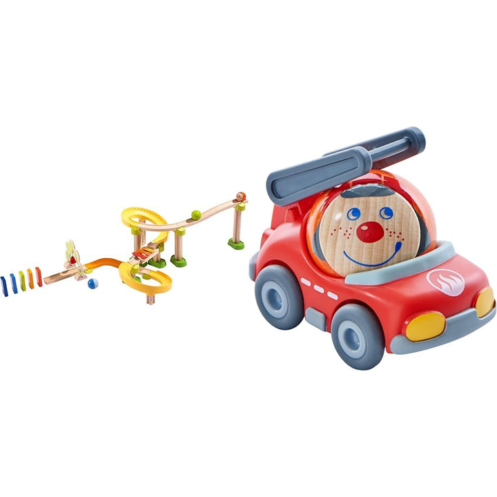 HABA 302056 - Kullerbü - Kugelbahn SIM-Sala-Kling & 303845 - Kullerbü – Fridos Feuerwehrauto, Tolles