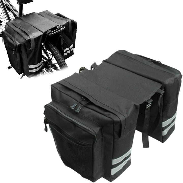 Fahrrad-Satteltasche, 30 l, grosses Fassungsvermögen, Fahrradträgertasche, wasserdicht, doppelseitig