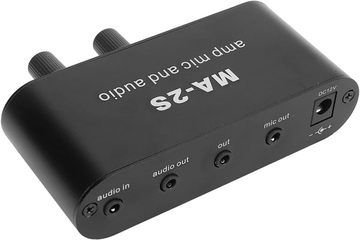 DC12V Stereo-Audio-Vorverstärker 3 Ausgangsanschlüsse 3,5-mm-Kondensatormikrofon-Schnittstelle Kopfh
