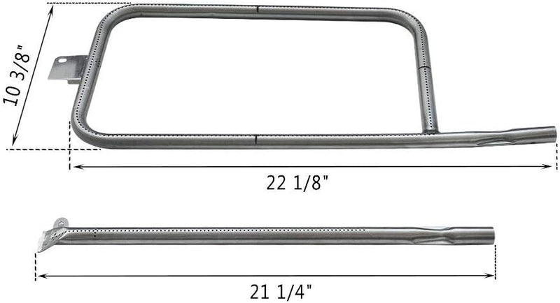 Onlyfire Edelstahl Brennerrohr passend für Weber Q300/Q3000 Serie Gas Grill (Ersatzteil 60036/80387/