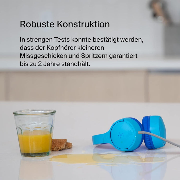 Belkin Sound Form Mini On-Ear-Kopfhörer mit Kabel für Kinder, Over-Ear-Headset mit integriertem Mikr