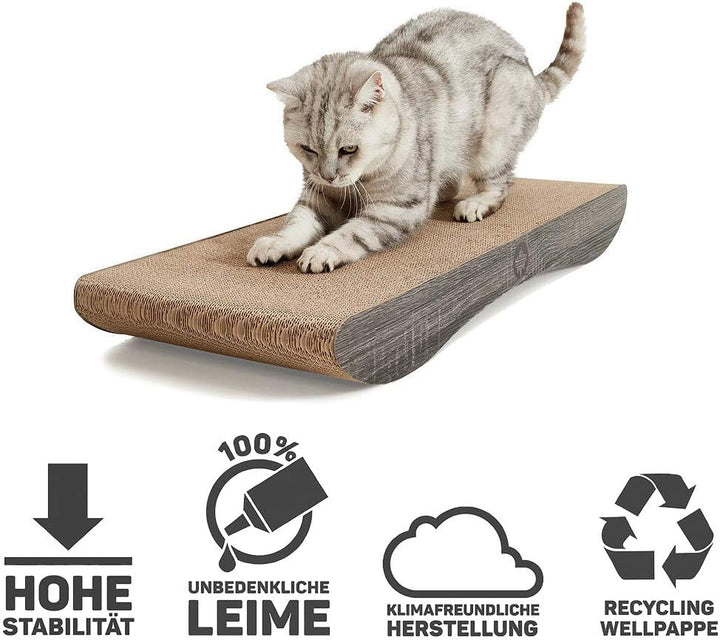 CanadianCat Company | Kratzkarton Comet XL | 75 x 30 x 8 cm | Kratzmöbel, Kratzbrett | XXL Qualitäts